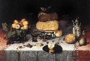 Floris van Dyck Still Life with Cheeses oil painting on canvas